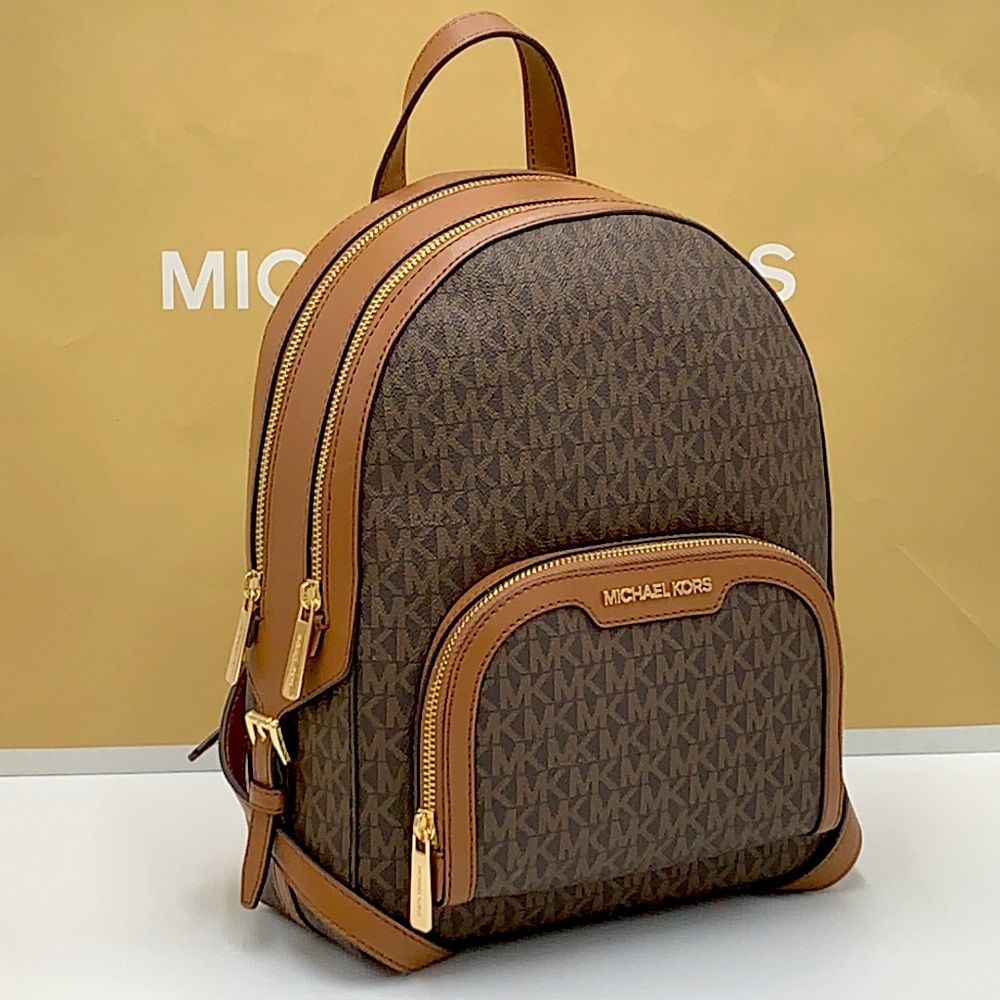 MICHAEL KORS JAYCEE MEDIUM BACKPACK BROWN SIGNATURE COLOR